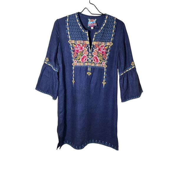 Johnny Was Dresses & Skirts - Johnny was boho embroidered dress size small midi bell sleeves cottage core